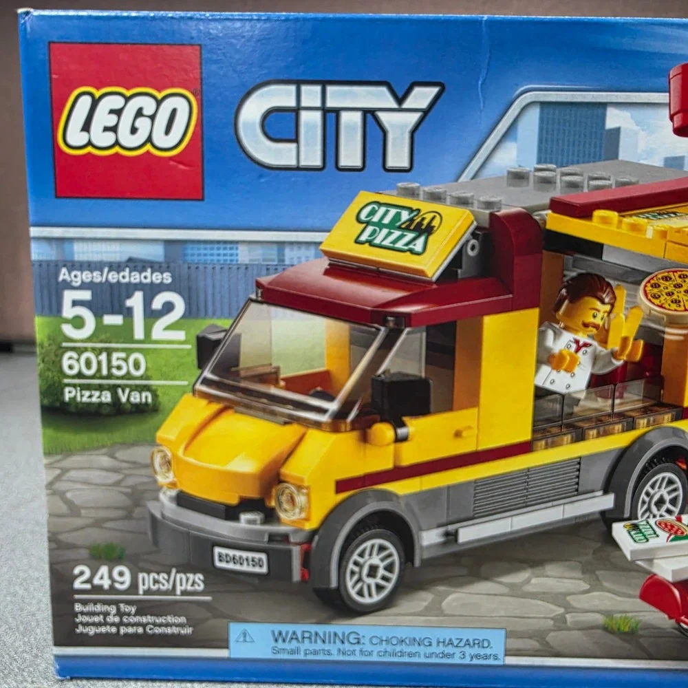 LEGO City Pizza Van 60150 Kids Yellow New Building Toy Set